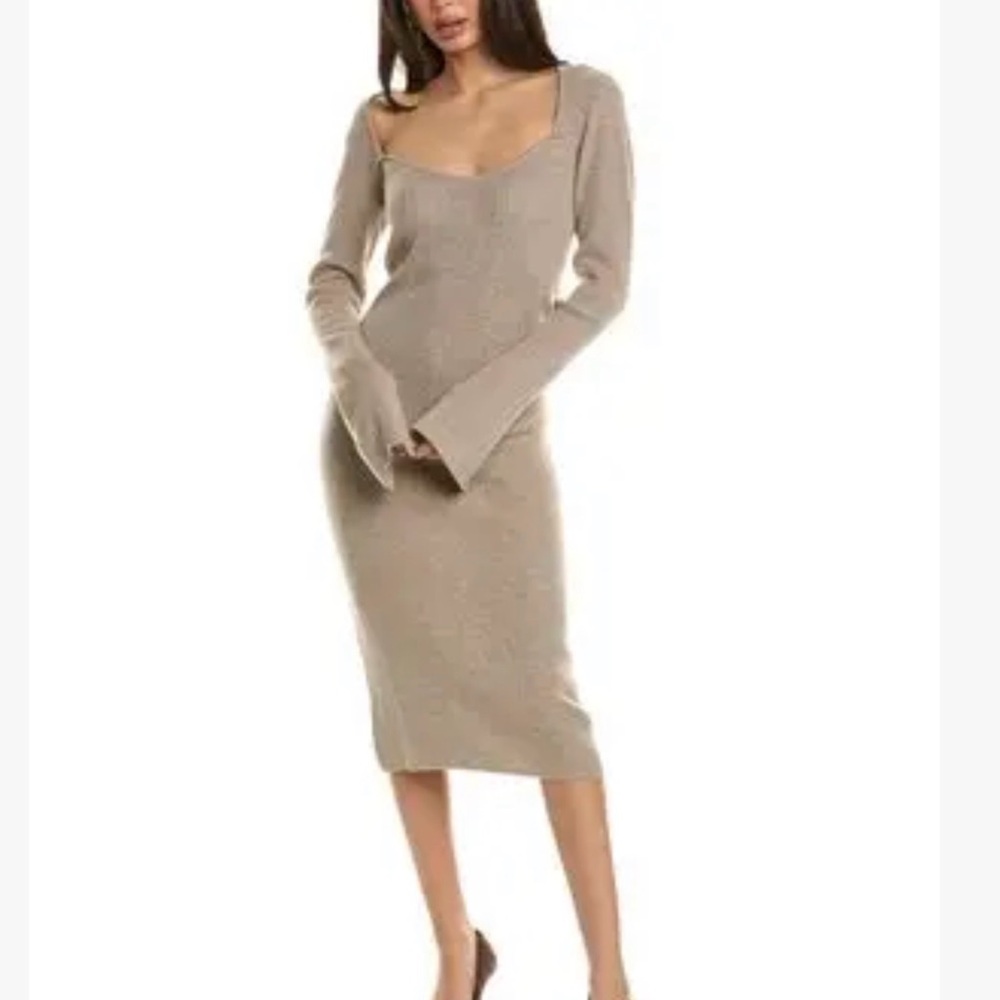 Beige Cashmere Blend Sweater